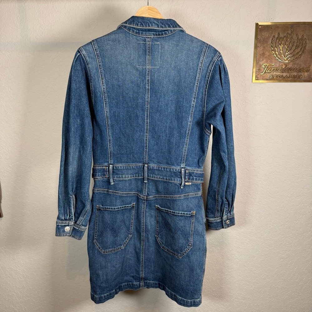 Mother Superior Womens‎ Denim Mini Dress Medium Wash Blue Long Sleeve Size M NEW - Picture 10 of 12